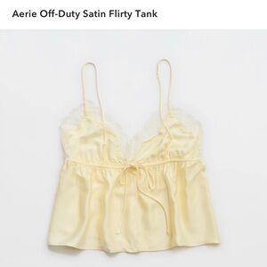 Aerie Off-Duty Satin Flirty Tank & Shorts